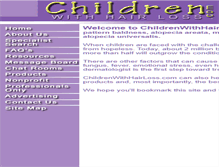 Tablet Screenshot of childrenwithhairloss.com